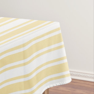 Nappe Bandes de bonbons jaune pâle et blanc