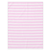 Nappe Bandes de bonbons rose clair et blanc (Devant)