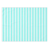 Nappe Bandes de bonbons turquoise et blanche (Devant (Horizontal))