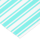 Nappe Bandes de bonbons turquoise et blanche (Angle)