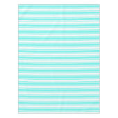 Nappe Bandes de bonbons turquoise et blanche (Devant)