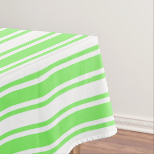 Nappe Bandes de bonbons vert et blanc de chaux