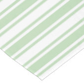 Nappe Bandes de bonbons vert pâle et blanc (Angle)
