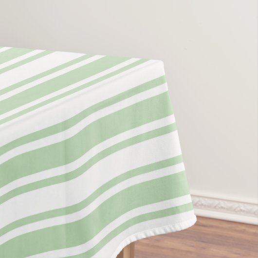 Nappe Bandes de bonbons vert pâle et blanc (In Situ)