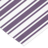Nappe Bandes de bonbons violettes foncées et blanches (Angle)