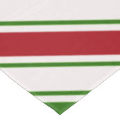 Nappe Bandes de Sucre de canne rouge et vert (Angle)