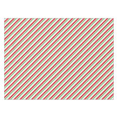 Nappe Bandes de sucre de canne, rouge, vert et blanc (Devant (Horizontal))