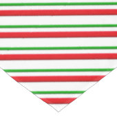 Nappe Bandes de sucre de canne, rouge, vert et blanc (Angle)