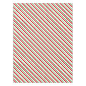 Nappe Bandes de sucre de canne, rouge, vert et blanc (Devant)
