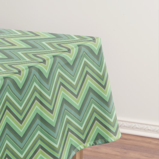 Nappe Bandes de zigzag vert olive (In Situ)