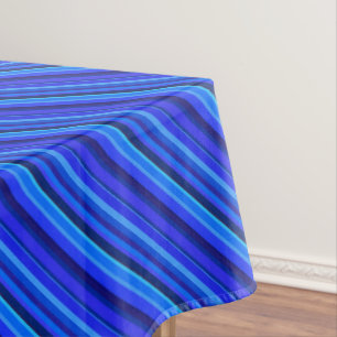Nappe Bandes diagonales bleues