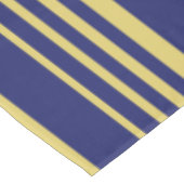 Nappe Bandes d'or et de marine à motifs (Angle)