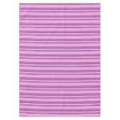 Nappe Bandes horizontales lilas rose avec décor pois pol (Devant)