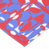 Nappe Bandes motifs rouges, blanches et bleues (Angle)