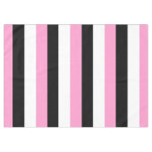 Nappe Bandes noires, blanches et roses (Devant (Horizontal))