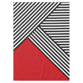 Nappe Bandes noires et blanches avec triangle rouge (Devant)