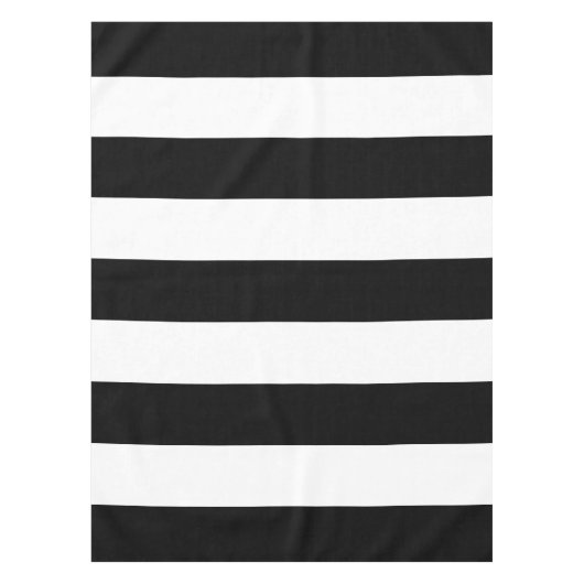 Nappe Bandes noires et blanches, Motif rayé, Lignes (Devant)