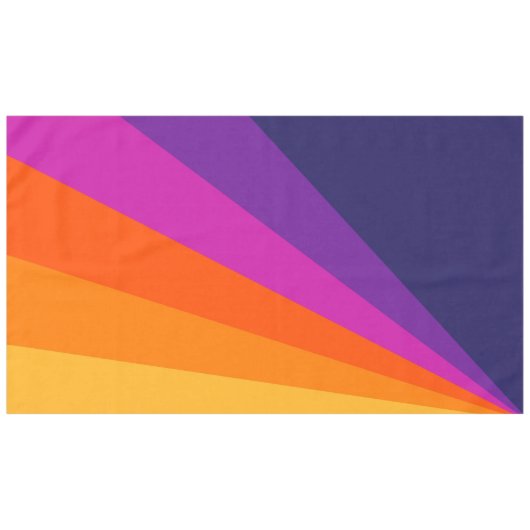 Nappe Bandes rétro en diagonale violette et orange (Devant (Horizontal))