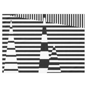Nappe Bandes sur bandes en noir et blanc