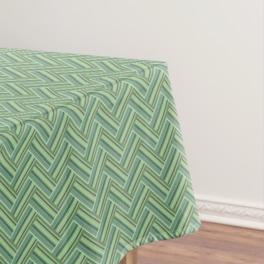 Nappe Bandes vert olive double tissage (In Situ)