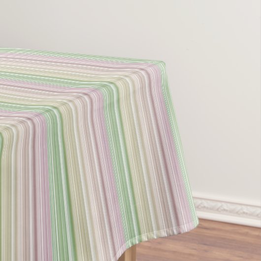 Nappe Bandes vert violet rose jaune (In Situ)