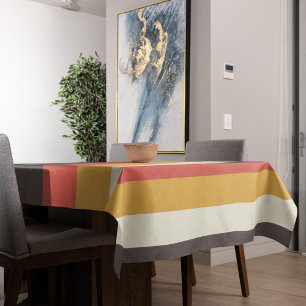 Nappe Bandes vintages de couleurs claires