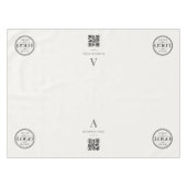 Nappe Bannière de table avec code QR et logo d'entrepris (Devant (Horizontal))