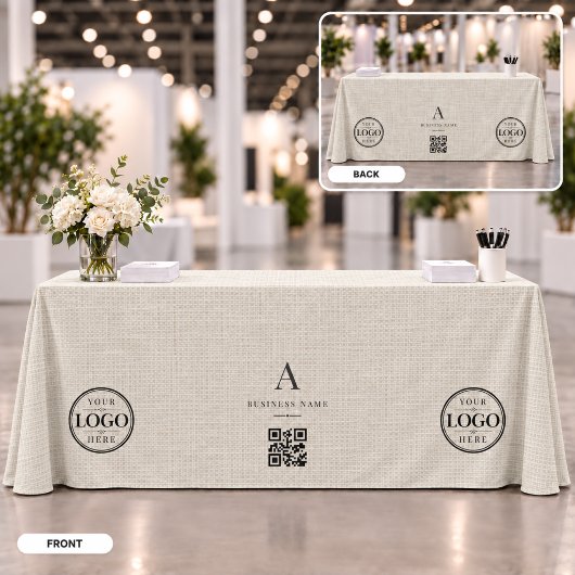Nappe Bannière de table de code QR de logo d'entreprise