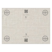 Nappe Bannière de table de code QR de logo d'entreprise (Devant (Horizontal))