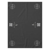 Nappe Bannière de table de logo de code QR d'entreprise  (Devant)