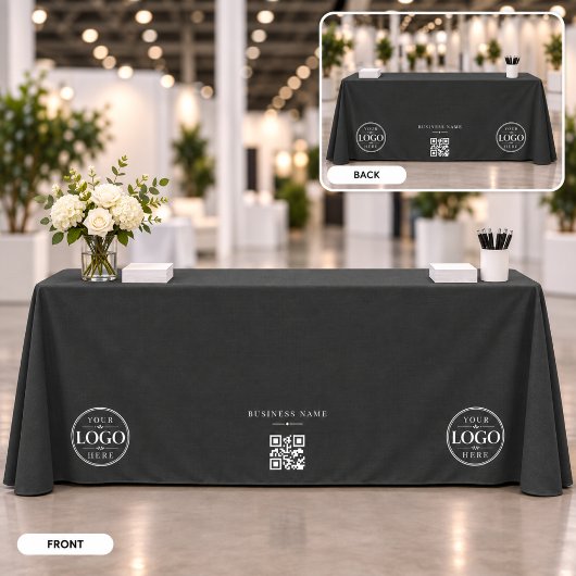 Nappe Bannière de table de logo de code QR d'entreprise 