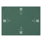 Nappe Bannière de table QR Code Entreprise Verte (Devant (Horizontal))