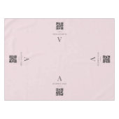 Nappe Bannière de table QR code pour entreprise rose (Devant (Horizontal))