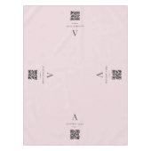 Nappe Bannière de table QR code pour entreprise rose (Devant)