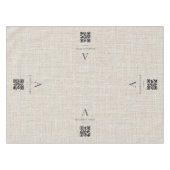 Nappe Bannière de table QR Code pour l'entreprise de lin (Devant (Horizontal))