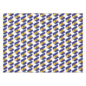 Nappe BARBADOS CARTE DU DRAPEAU Style Patriotique (Devant (Horizontal))