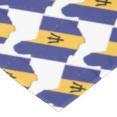 Nappe BARBADOS CARTE DU DRAPEAU Style Patriotique (Angle)