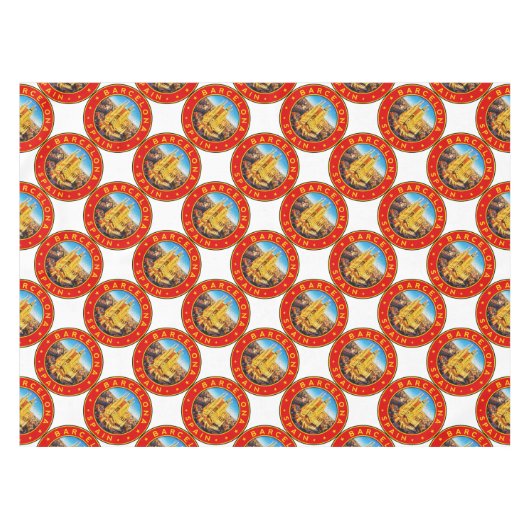 Nappe Barcelone, Spain, circle, red (Devant (Horizontal))