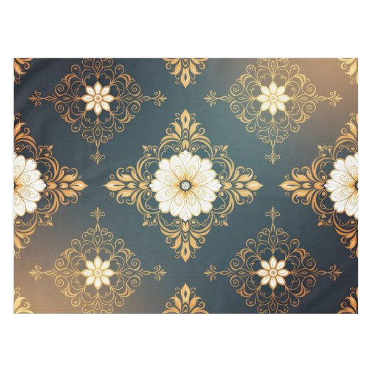 Nappe "Barockes Ornament-Muster in Gold und Schwarz" Dec (Devant (Horizontal))
