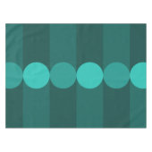 Nappe Barrages de géométrie rétro Cercles Turquoises (Devant (Horizontal))
