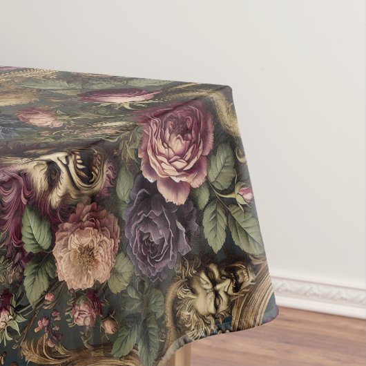 Nappe Batailles et fleurs baroques - Gothique Grand Moti (In Situ)