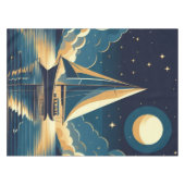 Nappe Bateau à voile la nuit (Devant (Horizontal))