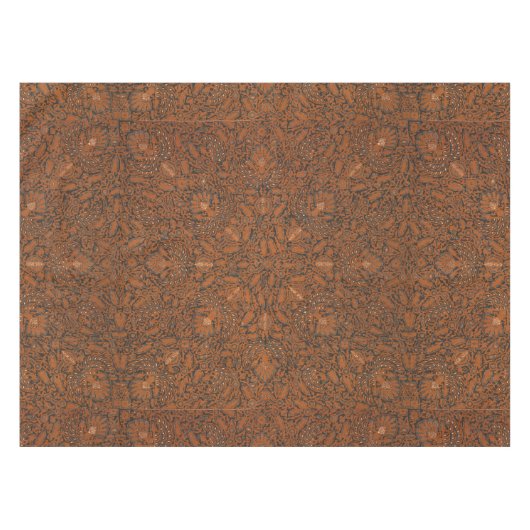 Nappe Batik Orange et Noir complexe (Devant (Horizontal))