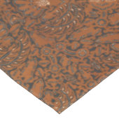 Nappe Batik Orange et Noir complexe (Angle)