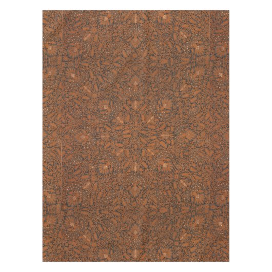 Nappe Batik Orange et Noir complexe (Devant)