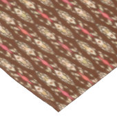 Nappe Batik tribal - Brown, Tan et Coral (Angle)