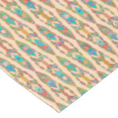 Nappe Batik Tribal - Rose Pêche et Turquoise (Angle)