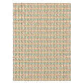 Nappe Batik Tribal - Rose Pêche et Turquoise (Devant)