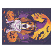 Nappe Beagle éffrayant Halloween Witch Et Citrouille (Devant (Horizontal))