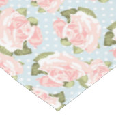 Nappe Beau motif de rose avec le pois bleu (Angle)
